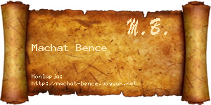 Machat Bence névjegykártya